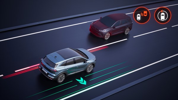 Renault Symbioz E-Tech full hybrid - front detection with emergency trajectory correction